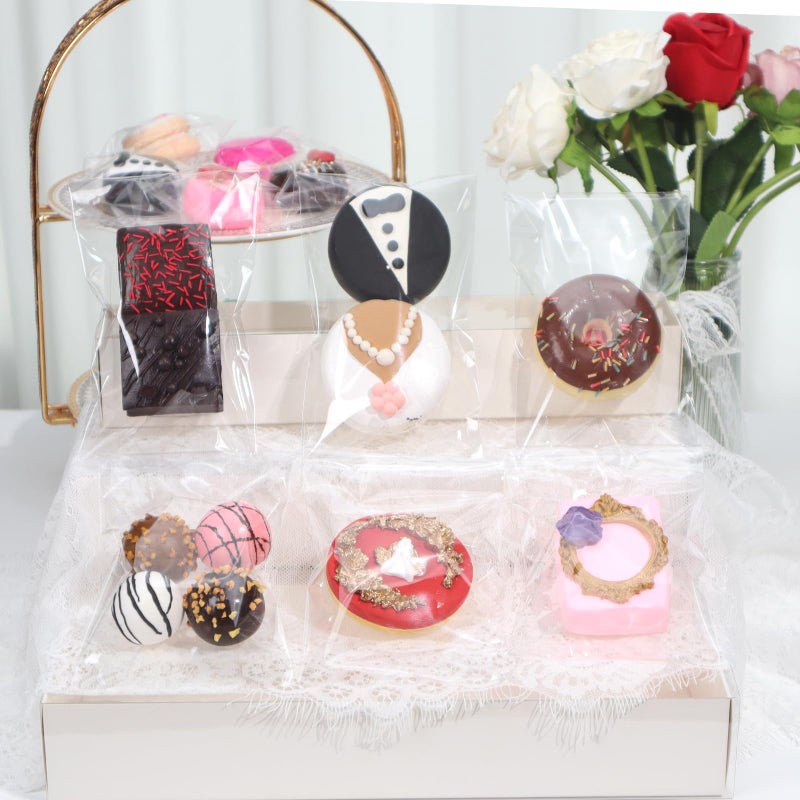 TEMLQPACK 100Pcs 4 x 6 Inch Clear Cellophane Bags for Cookies  Rice Krispie Treats  Macarons  Brownies  Soap  Chocolate Truffles  Candy - Ideal for Wedding & Birthday Party Favors - Image 3